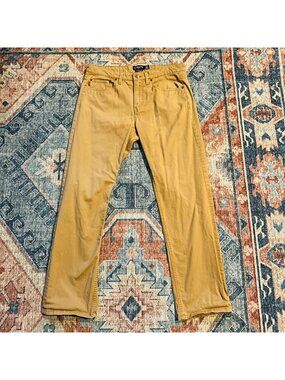 Chaps Mens Straight Fit Khaki Pants 32x30 Tan Cotton Blend Casual Wear